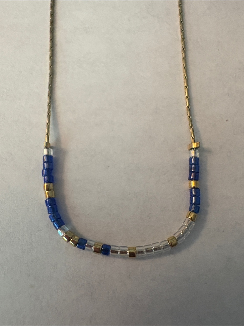 Morse Code Gold Necklace Joshua 1:9 Dash & Dot Design - Gently used